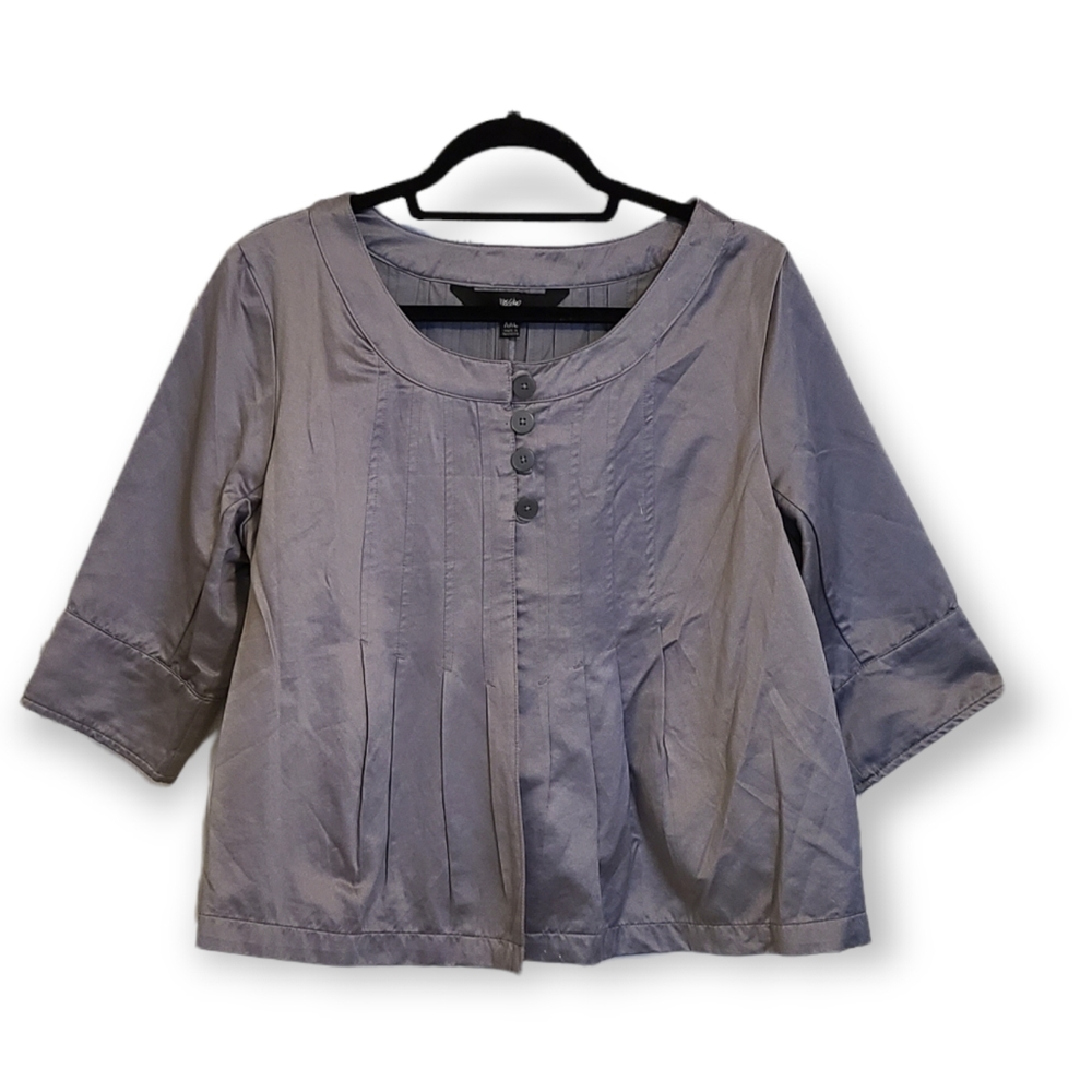 Massimo Grey Satin 3/4 Sleeve Dressy overcoat XXL